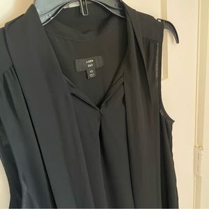 Jcrew sleeveless black blouse size xs